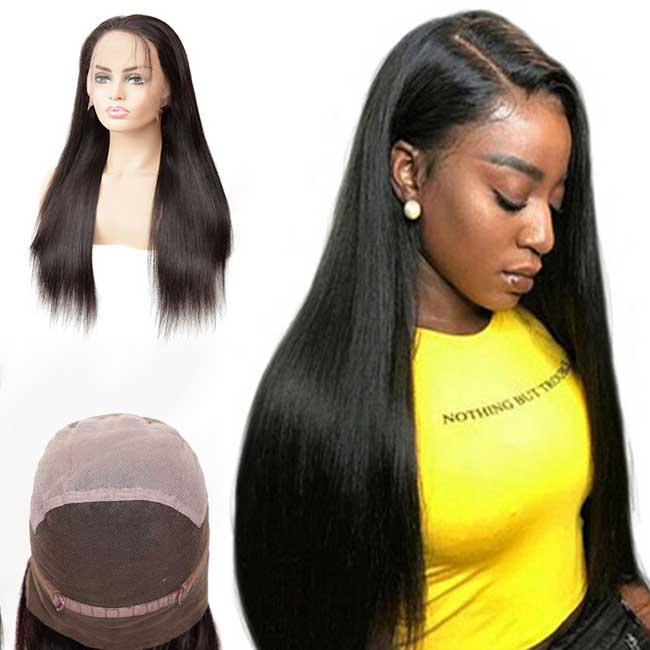 Straight Wigs 150 Density Peruvian Virgin Long Straight Hair Straight Lace Wig Straigh Full Lace Wigs